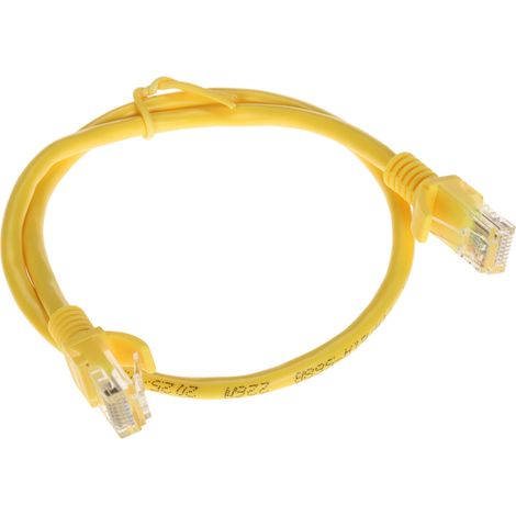 CÂBLE DE CONNEXION RJ45/0,5-JAUNE 0,5 m