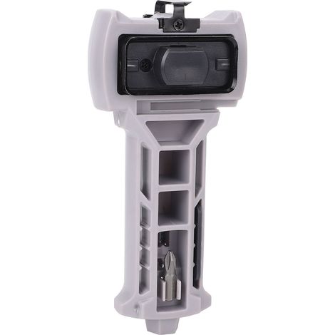 Outil de mortaisage pour loquet de porte, permettant un traçage précis et l'installation de loquets sur des portes de 35 ou 44 mm d'épaisseur (gris). (1/5)