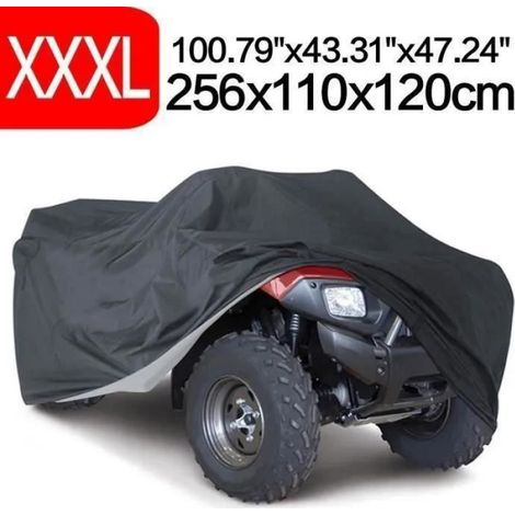 Housse Protection Moto Quad ATV - Polyester 190T Etanche Anti-UV - Extérieure - XXXL Noir (1/3)