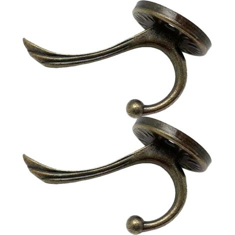 Lot de 2 crochets muraux décoratifs en alliage de zinc de (1/5)