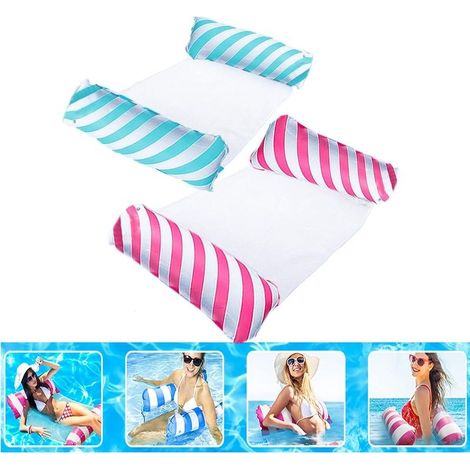 4-in-1 inflatable floating hammock – 2 pieces, foldable and ultra-lightweight for pool, beach or spa, adult use (1/5)