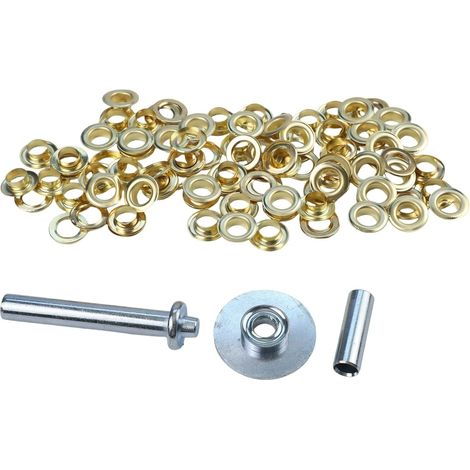 Kit Œillets Bâche 103pcs Laiton 12mm Outils Laiton , 50 œillets 12mm, 3 outils pro, boîte rangement, réparation facile (1/5)