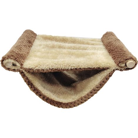 Hamac suspendu pour petits animaux, lit doux et chaud, Double couche, Cage pour animaux de compagnie, écureuil, Hamster, couleur café doré S (1/5)