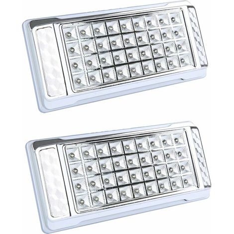 2pcs 36 LED Indoor Ceiling Lights Disco Ball 12V Rectangular Ceiling Head Indoor Lighting Reading Lamp (1/5)