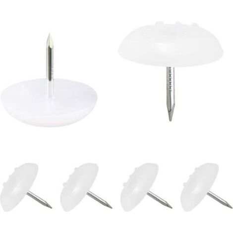 16 Pieces Glides for Chair Legs, Furniture Glides, Anti-Slip Glide, for Nail-On Furniture and Floor Leg Protectors, 18mm (1/5)