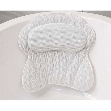 Oreiller de Bain Coussin de Baignoire Jacuzzi,Oreiller de Spa en Grande Taille,Haut de Gamme avec 6 Grandes Ventouses,Support pour la tête,la Nuque et Les épaules-Fei Yu (1/4)