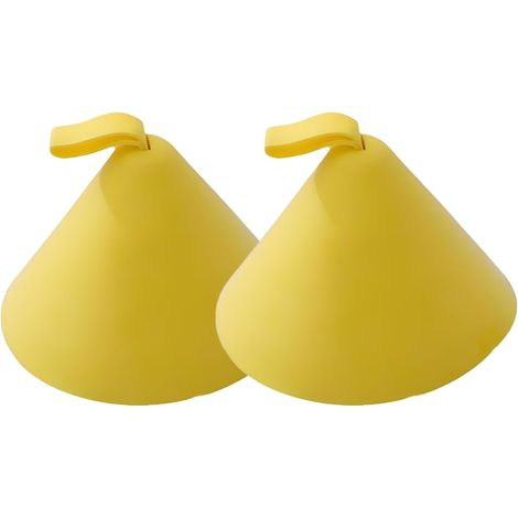Juego de 2 protectores triangulares de silicona resistentes al calor para mangos de sartenes  Guantes protectores resistentes al fuego para utensilios de cocina, barbacoa y cocina. (1/3)