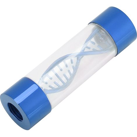 Débitmètre d'eau à spirale métallique multicolore, filetage femelle G1/4 pour refroidissement liquide d'ordinateur (bleu)
