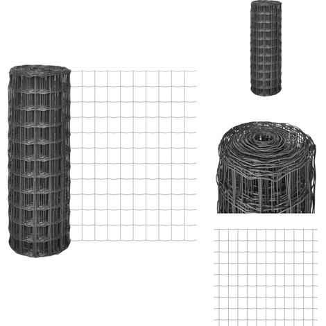 Clôture Euro Acier 25 x 1,2 m Gris - Clôture Acier - Clôture Euro - Clôture Jardin - Clôture Grise - Clôture Résistante (1/4)