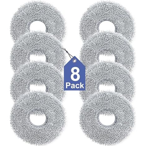 Paquete de 8 toallitas para Dreame L10s/L10/L20/X40/L40/X50/L50 Pro Ultra, Xiaomi X20 Pro/Max, Ecovacs Deebot T30 Pro OMNI, T30S Pro A (1/4)