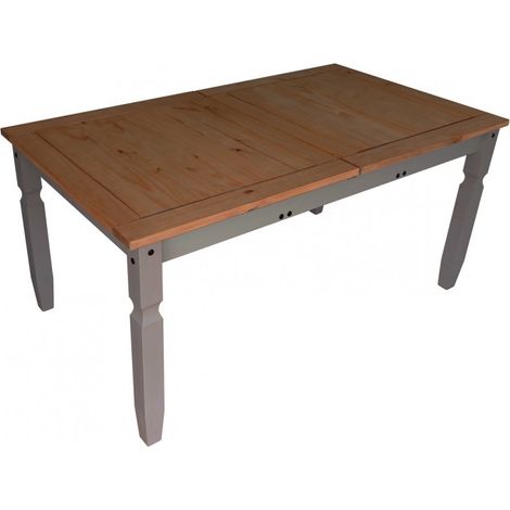 Corona Grey Wax Small Extending Dining Table (1/2)
