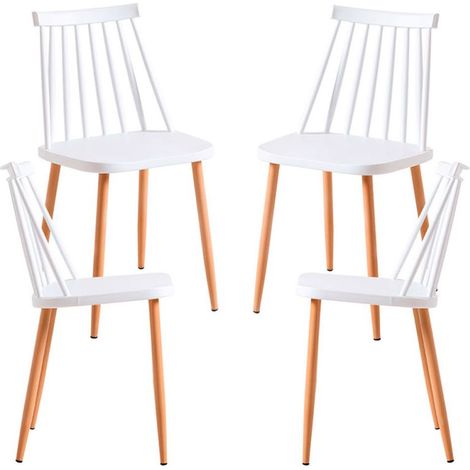 Packs Sillas Comedor - Pack 4 Sillas Bik - Blanco