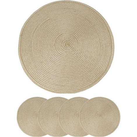 Set de table rond - Sets de table - Set de table rond - Set de table beige - Set de table beige - Set de table - PP tissé (1/4)