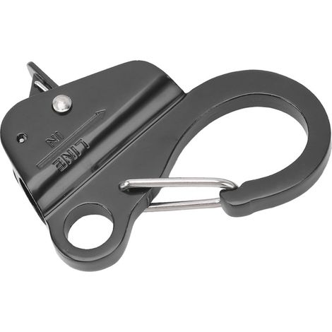 Fender Hook - Adjustable Boat Fender Holder - 3/8 Inch Rope Compatible - Electroforic Black Finish - 1 Piece (1/5)