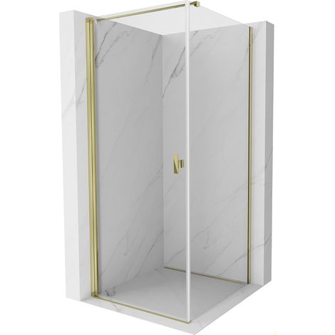 Mexen Mist-B Duschkabine schwenkbar 70 x 70 cm, transparent, gold - 8A2T-070-070-50-00 (1/5)