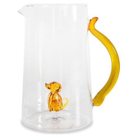WD LifeStyle Caraffa Vetro Borosilicato Cc 1,5 Lt Decoro Cane