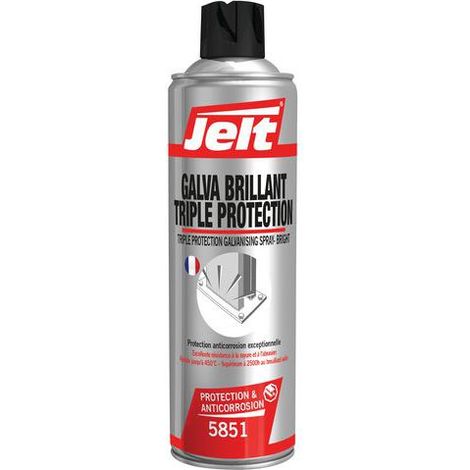 Galva brillant triple protection 5851 – Antirouille et primaire pour métal – Protection longue durée contre corrosion – Séchage rapide – Jelt