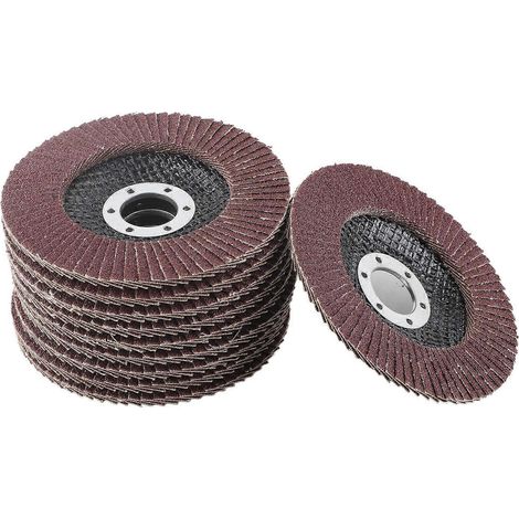 10 disques à lamelles de 11,4 cm (4,5 pouces), bonne dissipation de la chaleur, faible niveau sonore, lamelles abrasives élastiques (1/4)