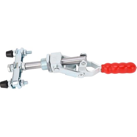 Pince push-pull à double tête, course de 65,5 mm, force de serrage de 318 kg, bascule à dégagement rapide. (1/5)