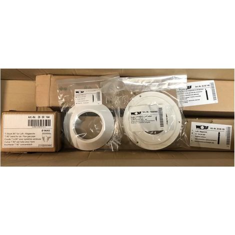 Wolf 8602723 Kit ventosa horizontal con deflector DN 96/63