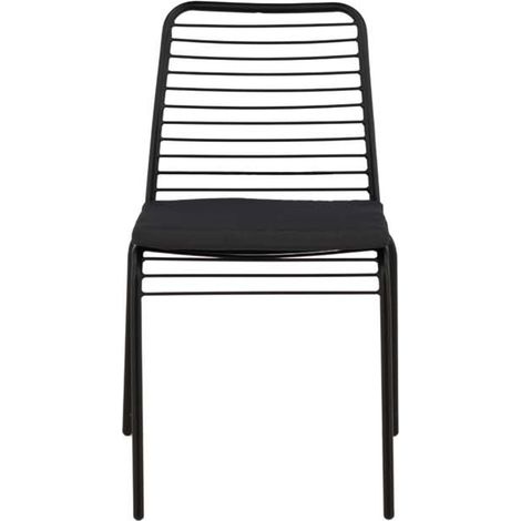 Panjin chaise de jardin avec coussin de jardin noir. (1/5)