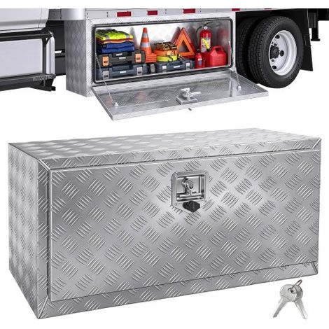 VEVOR Caja de Herramientas para Camión 91,4x35,5x40,5 cm Caja de Bastidor Inferior Caja de Almacenamiento de Aleación de Aluminio Montaje Inferior con Cerradura y Llaves para Remolques, Camionetas (1/5)