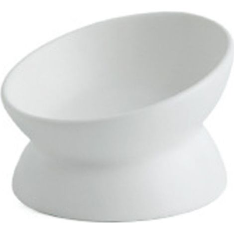 Ciotole rialzate in ceramica per gatti, inclinate, con colonna di protezione. (1/4)
