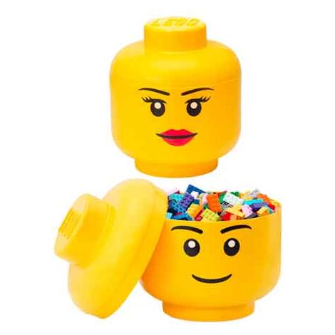 CONTENITORE MULTIUSO 'HEAD' LEGO Mod. Boy, Tg. L - 24x24x27,1 cm - LEGO