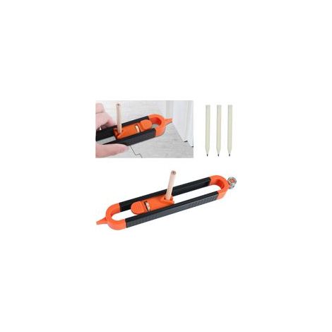 1 jauge de contour avec verrouillage, outil de profilage, règle de mesure pour le travail du bois, duplicateur de contour irrégulier, outils de jauge, cadeau pour charpentier