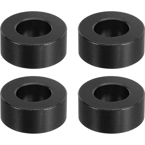 Entretoise en Aluminium, 4 Pcs Métal Entretoises Aluminium 10,5mm ID x 20mm OD x 8mm L Vis d'Espacement en Aluminium Ronde pour 2/5" ou M10 Vis à Boulons, Noir (1/5)