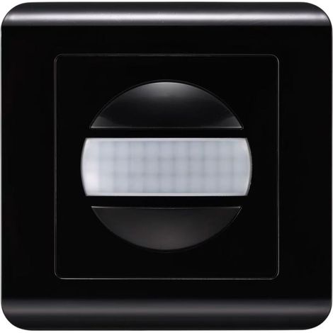 Arum Lighting – Détecteur de mouvement mural noir IR – Angle de détection 160° – Distance 9m – Alimentation 220-240V – IP20 intérieur (1/4)