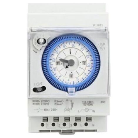Mechanische Pooluhr 16A 250V Timer für Poolheizung (15 Minuten/24 Stunden) für Zuhause, Küche, Innen- und Außenbereich (Außenbeleuchtung) (1/5)