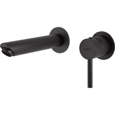 GEDY MXGA0714000 GARDA Grifo de pared para lavabo negro mate - ref: MXGA0714000 (1/2)
