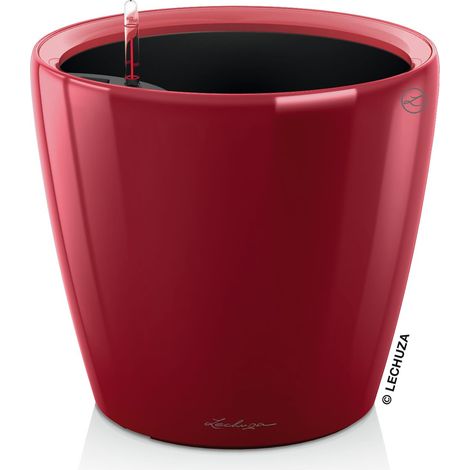 LECHUZA® Pflanzgefäße CLASSICO Premium LS 28 Scarlet rot hochglänzend All-in-One
