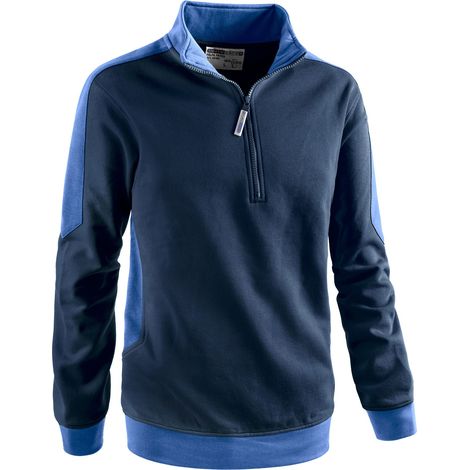 FELPA MEZZA ZIP PATCH BLU NAVY/ROY.