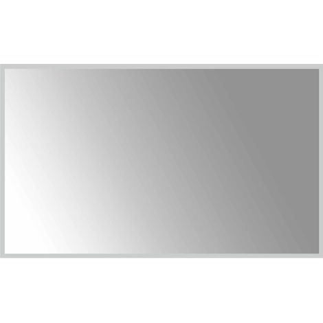 LED-Badezimmerspiegel Transparent 100 x 60 cm Gehärtetes Glas vidaXL (1/4)