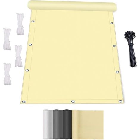 1 Voile d'ombrage,Rectangulaire,Imperméable,Polyester,Oeillets en alliage,Patio,Jardin (1/5)