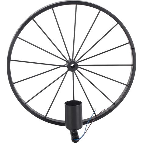 Industrielles, wandmontiertes Set aus schmiedeeisernen Rädern, schwarz, amerikanischer Retro-Stil, für Bar, Café, Flur, Balkon, Korridor. (1/5)