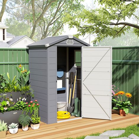 Abri de jardin Outsunny, 1,1 m², avec toit en pente, 133 x 102 x 180/208 cm (1/5)