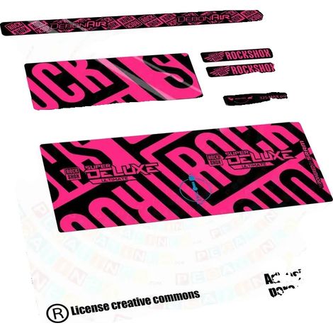 Pegatinas de vinilo de alta calidad, colores personalizables, rosa neón. (1/2)