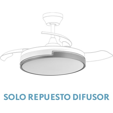 Difusor ventilador olimpia grande 107d blanco/gris