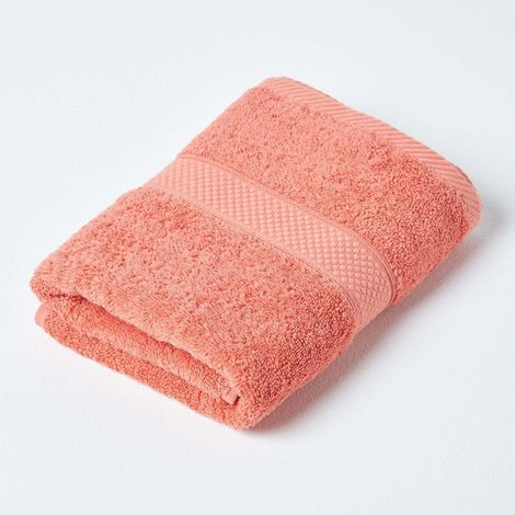 HOMESCAPES Turkish Cotton Guest Towel, Burnt Orange
