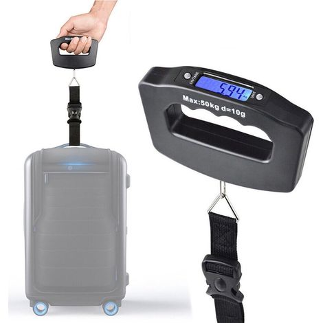 Balance à bagages Échelle de poids numérique portable pour voyage valise poids avec fonction Tare 110 lb/50 kg limite
