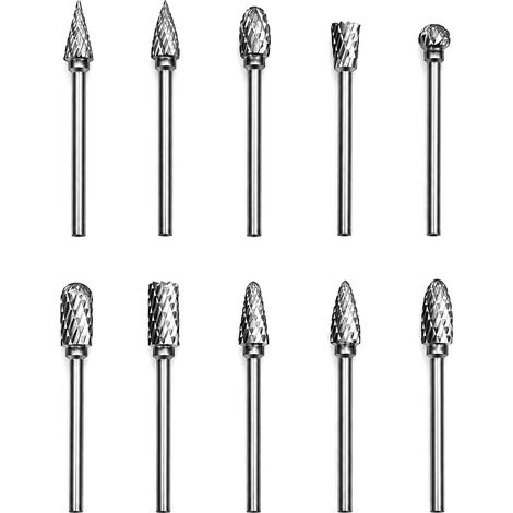 10 Pièces Fraises Carbure de Tungstène pour Bois Métal Gravure (1/5)