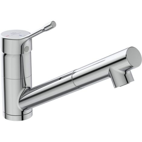 Grifo de cocina con ducha IDEAL STANDARD Ceralook caño bajo cromado