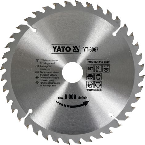 Hartmetall Sägeblatt 210x30mm 40Z (1/3)