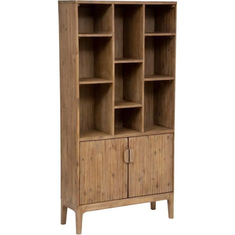 Bibliothèque 2 Portes Design "Sabor" 190cm Beige (1/5)