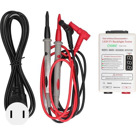 TV-Bildschirm-Hintergrundbeleuchtungstester, LED-Lichtleisten-Lampenperlen-Helligkeitsdetektor, 0–320 V DC Ausgang, US-Stecker, 8