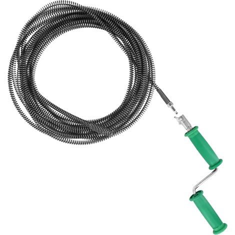 ® Furet Déboucheur de Canalisation 10mm10M - Spirale avec Adaptateurs Électrique & Manuelle, en Acier au Manganèse (1/5)