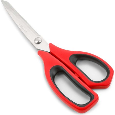 Ciseaux de cuisine Arcos 185722 en acier inoxydable et mango Polypropylène + 240 mm élastomère rouge sous blister. (1/5)